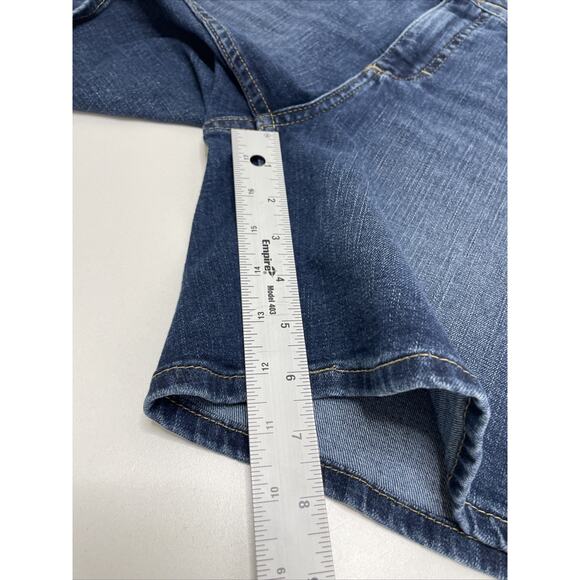 Lee Jean Bermuda Shorts Regular Fit Mid Rise Blue Women 10 M Summer Modest - Picture 8 of 10